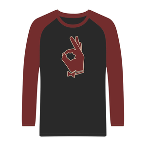 Kappa Alpha Psi YO Hand Sign 1911 Noire <b>Raglan</b> Sleeve <b>T</b> <b>Shirt</b> Premium Cotton Greek Fraternity Casual Wear Tee - Product Image 3