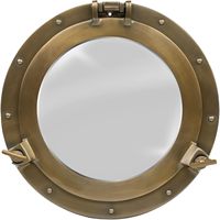 Fenêtre Ronde Industrielle Antique en Verre, Décoration Nautique pour Bateau ou Navire, Noël