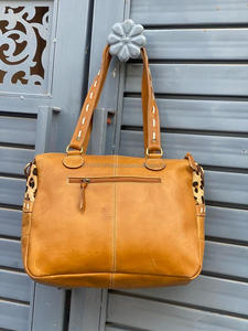 ODM OEM cheveux de haute qualité sur cuir de vachette imprimé léopard femmes sac fourre-tout fabricant en cuir véritable Shopping sacs à bandoulière - Product Image 5