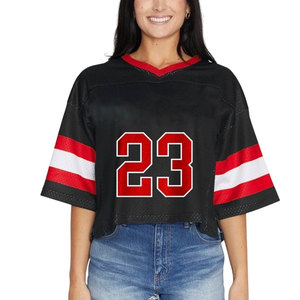 Hauts de football courts pour femmes modernes, en tissu athlétique respirant, parfaits pour l'entraînement physique et le port quotidien décontracté - Product Image 1