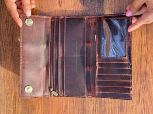 New Arrival Stylish Hand Tooled Leather Women Clutches Designed Purses Hot Selling Real Cowhide Leather Slim Card Holder Wallets - Product Image 6