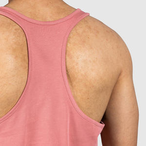 Men's Summer Ribbed Tank Top <b>Super</b> Thick Gym Workout Vest Anti-Shrink <b>Enzyme</b> Wash Stonewashed Technique 100% Cotton Badge - Product Image 4