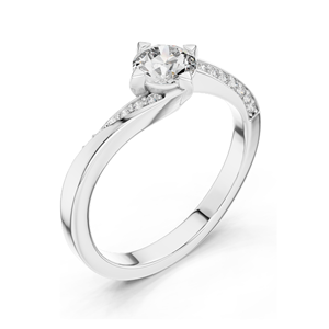 Bague pour femme en diamant CVD de laboratoire 0,59 CT VVS-VS-EF, or 18 carats, 14 carats, 10 carats et argent 925, or rose, or jaune, or blanc et moissanite - Product Image 5