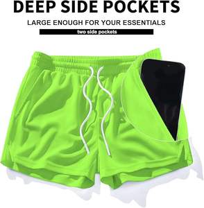 Latest Fashion High Street Winter Breathable Plus Size <b>Men</b> and Women Solid Color <b>Mesh</b> <b>Shorts</b> Street Wear - Product Image 4