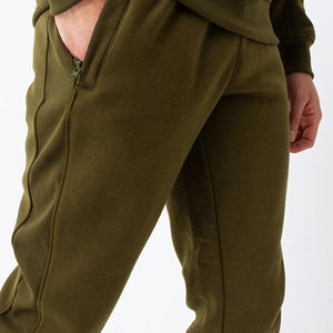 Conjunto de Sudadera y Pantalones de Chándal Unisex con Cremallera de un Cuarto, Personalizable con Logotipo, para Invierno, Sólido, 2 en 1, Transpirable, Informal, de Forro Polar, para Jogging, Venta al por Mayor - Product Image 5