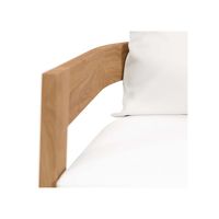 Fauteuil de relaxation moderne au design minimaliste, durable, léger et confortable, en bois de teck massif, résistant à l'eau, pour extérieur, ferme, parc, villa