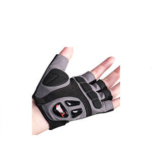 Guantes de gimnasio de medio Dedo de alta calidad para levantamiento de pesas y entrenamiento de correr hechos de cuero Precio de fábrica - Product Image 4