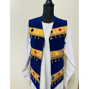 Chaleco Afgano Casual sin Mangas para Hombre, Cuello en V, con Bolsillos Bordados, Tejido Transpirable y Suave, Nuevo Diseño, Oferta para Bodas de Invierno - Product Image 5