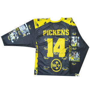 Venta caliente personalizada barato fútbol americano Jersey manga larga nuevo diseño joven adulto tamaño de alta calidad - Product Image 4