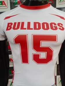 Football américain Bull Dog Fan Jersey Sublimation Personnalisée Demi Manches Drapeau Uniforme Logo Numéro Broderie Polyester Respirant - Product Image 3