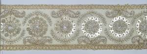 K1456 rouleau de 9 mètres fait à la main KIARAA bordure en dentelle tissu floral traditionnel dentelle broderie garniture de luxe décontracté fantaisie décorations - Product Image 3