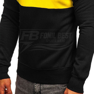 Sweat-shirts d'hiver pour hommes en taille plus, couleur contrastée personnalisée, 100% coton, doublure en polaire, séchage rapide - Product Image 6
