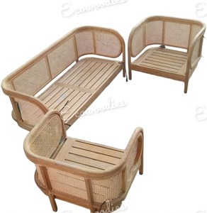 Juego de sofá de mimbre de diseño moderno y creativo, conjunto de 3 sofás de ratán de patio para balcón, hotel, exterior - Product Image 3