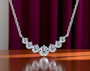 Collar CERTIFICADO DE moissanita de oro blanco de 18 quilates de Plata de Ley 925 para mujer, colgante ovalado, regalo de joyería fina - Product Image 2