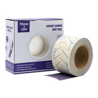 Rouleau de ponçage céramique Unifine B638 70 mm x 12 m, rectangulaire, haute dureté, fixation facile par auto-agrippant, outils abrasifs 3,0 mm, garantie 3 ans