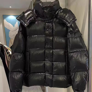 New fashion custom Embroidered Logo <b>White</b> Winter <b>Puffer</b> <b>jacket</b> Recycled Coats Warm Feather Bubble Puff Fill Outdoor custom OEM - Product Image 4