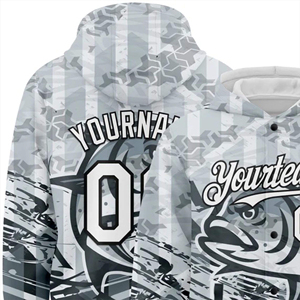 เสื้อฮู้ดสวมหัวปักลาย3D ปลาทรีเวลลี่ขนาดยักษ์100% 2025ออกแบบได้ตามต้องการสำหรับทุกเพศ - Product Image 6