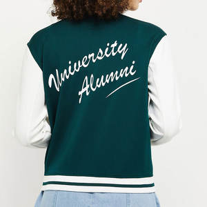 Chaqueta universitaria de cuero de lujo de calidad superior para mujer, estilo callejero de Letterman, venta al por mayor, chaqueta de invierno para mujer - Product Image 3