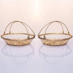 Panier de rangement de fruits et légumes en fil métallique doré, panier de rangement des aliments pour la maison et la cuisine, nouveau - Product Image 4