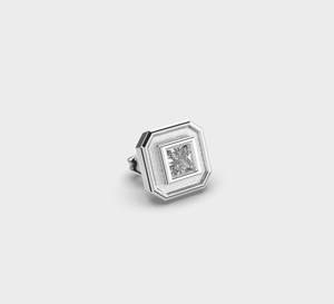 Luxury Princess Cut Diamond <b>Stud</b> <b>Earrings</b> Solid 925 Sterling Silver Octagon Bezel Setting IGI Certified Anniversary Gift <b>Men</b> - Product Image 3