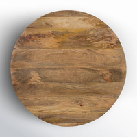 Table basse en bois avec plateau rond et solide pour salon, maison, villa, hôtel ou appartement, bureau