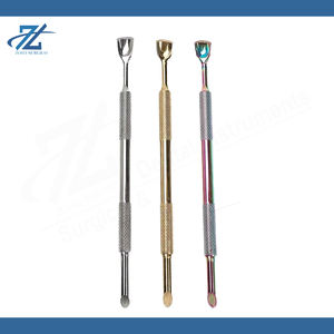 Outil pousse-cuticules double tête en acier inoxydable, 3 couleurs, réutilisable et durable, pour manucure, fabrication au Pakistan - Product Image 5