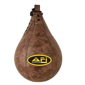 Almohadillas de entrenamiento de velocidad de cuero genuino hechas a medida para MMA Boxing Muay Thai acepta diseño de logotipo privado - Product Image 1