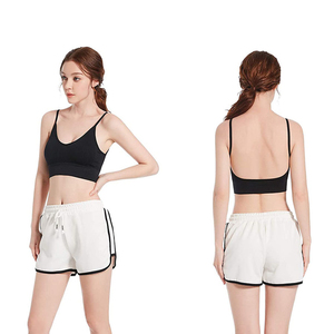 Soutien-gorge de sport personnalisé Fitness noir séchage rapide Yoga Gym porter bretelles élastiques souples Sexy coupe basse confortable respirant pour la course - Product Image 6