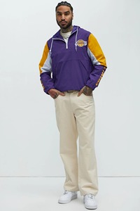 Chaqueta bordada de media cremallera, cortavientos de fútbol de estilo holgado de invierno con apliques, servicio OEM - Product Image 5