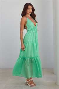 Venta caliente sin espalda largo Maxi para mujeres bohemio señoras ajuste holgado 100% tela de rayón encaje escalonado Floral señoras vestido liso - Product Image 4