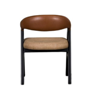 Fauteuils à bascule modernes pour salon avec structure en bois massif, rembourrage en mousse et revêtement en cuir synthétique pour la maison et le bureau - Product Image 4