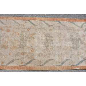Tapis turc vintage beige et orange 3x5 '-Décoration intérieure unique et confortable - Product Image 5