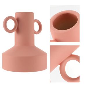 Precioso florero de metal de hierro de primera calidad de inspiración antigua con detalles intrincados ideal para exhibiciones florales elegantes - Product Image 4