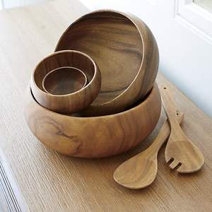 ATTRACTIVITÉ Produit artisanal Bol de cuisine en bois Produits à forte demande Bols de cuisine en bois d'acacia respectueux de l'environnement - Product Image 5