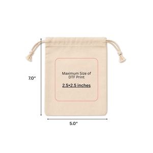 Sacs à cordon en coton sérigraphié 150 GSM, 5x7 pouces, pour bracelets, huiles essentielles, montres, perruques et artisanat - Product Image 6