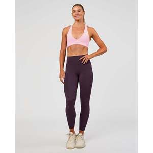 Leggings Rep Ultra High-Rise 7/8 con Bolsillos - Color Ciruela Medianoche - Nylon-Spandex Transpirable con Cintura Elástica y Estampado - Tallas XS-XXL - Product Image 5