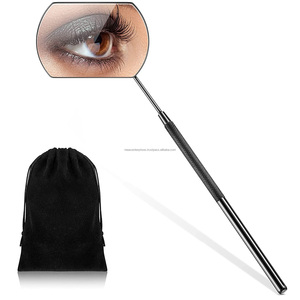 Eyelash Extension <b>Mirror</b> Lighted Round Silver Finish <b>Desktop</b> Stainless Steel New Arrivals - Product Image 1