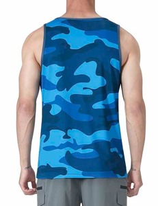 Suministro de fábrica Impresión de sublimación digital personalizada Ajuste suelto Camisetas sin mangas largas de gran tamaño Camisetas sin mangas para hombres Camiseta con espalda cruzada Ropa de gimnasio - Product Image 4