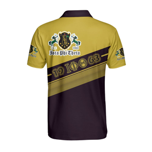 ไอโอต้า ฟี เธต้า 1963 เสื้อโปโลสหพันธ์นักศึกษากรีกผู้ชายปักลายผ้าฝ้ายพรีเมี่ยมแขนสั้น - Product Image 2