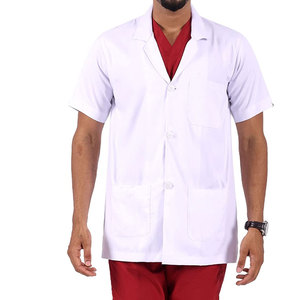 Manteaux de laboratoire à manches longues en coton de haute qualité personnalisés d'usine OEM pour les professionnels de la santé séchage rapide respirant en stock - Product Image 5