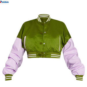 Vestes universitaires personnalisées pour adultes, femmes, avec couleurs, taille et logo personnalisés, vestes universitaires courtes pour femmes, best-seller - Product Image 4