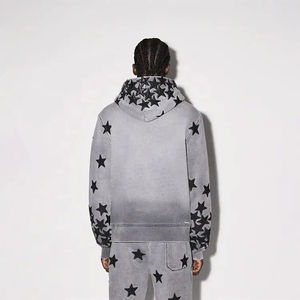 Sudaderas Unisex Extra Grandes 100% Algodón con Bordado, Lavado Ácido, Estilo Urbano, Personalizadas, Sudaderas con Capucha para Hombre y Mujer, Venta al por Mayor - Product Image 2