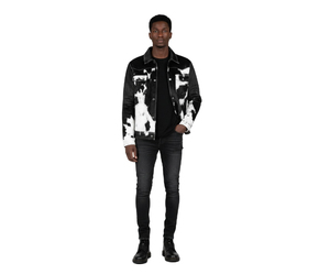 Chaqueta de Cuero Vacuno con Diseño de Pelo Natural Hecha a Mano para Mujer, Chaqueta de Motociclista de Alta Calidad con Flecos de Inspiración Occidental - Product Image 1