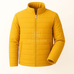 Chaqueta acolchada de invierno para hombre, chaqueta acolchada cálida con cuello levantado, chaqueta informal para exteriores con cierre de cremallera, logotipo personalizado disponible - Product Image 1