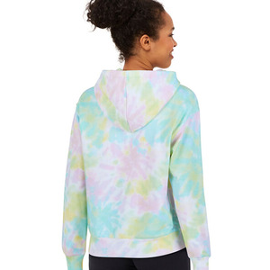 Sudaderas con capucha Tie-dye personalizadas para hombre al por mayor, Sudadera con capucha anti-pilling de poliéster y algodón tejido de estilo callejero a la moda - Product Image 2
