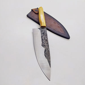 Custom Handcrafted Damascus Steel Chef Hunting <b>Knife</b> with Serrated Clip Point <b>Blade</b> OEM Customizable Best Quality - Product Image 2