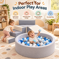 Piscine à balles en mousse souple pour enfants avec balles, aire de jeux ronde pour bébés, équipement de jeu intérieur pour la maison