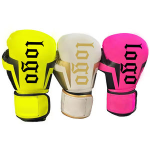 Guantes de boxeo de lucha Fitness para hombre con logotipo personalizado de alta calidad Guantes de entrenamiento y competición de cuero hechos en fábrica - Product Image 2
