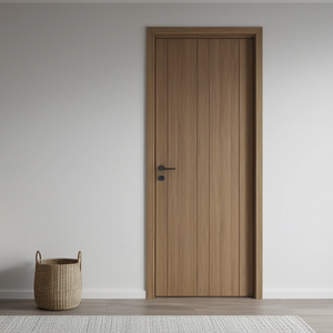 Modern American Can Custom Size Prehung Solid Wood Interior MDF <b>Door</b> with Hidden <b>Hinges</b> Flush Design Soundproof for Bedroom Use - Product Image 3