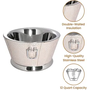 Trendy Zig Zag Edge Design Beer Tub Parfait pour servir des boissons froides à la maison Événements Fêtes et rassemblements d'Inde - Product Image 4